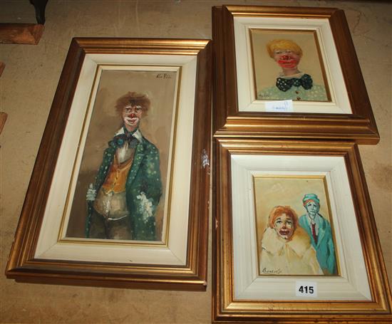 3 Italian clown oils